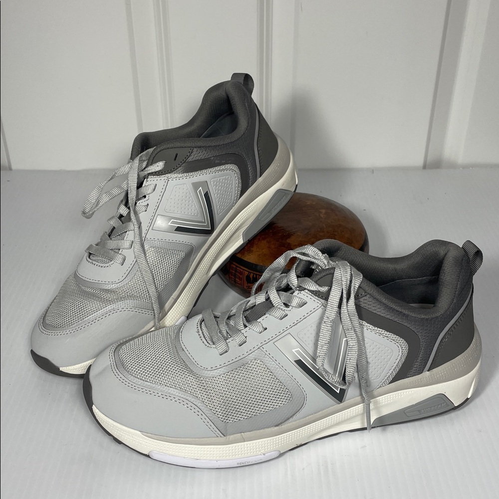 Vionic Women’s Walk Strider Walking Sneaker Size 11 Gray Lace Up Leather Mesh - Picture 3 of 15